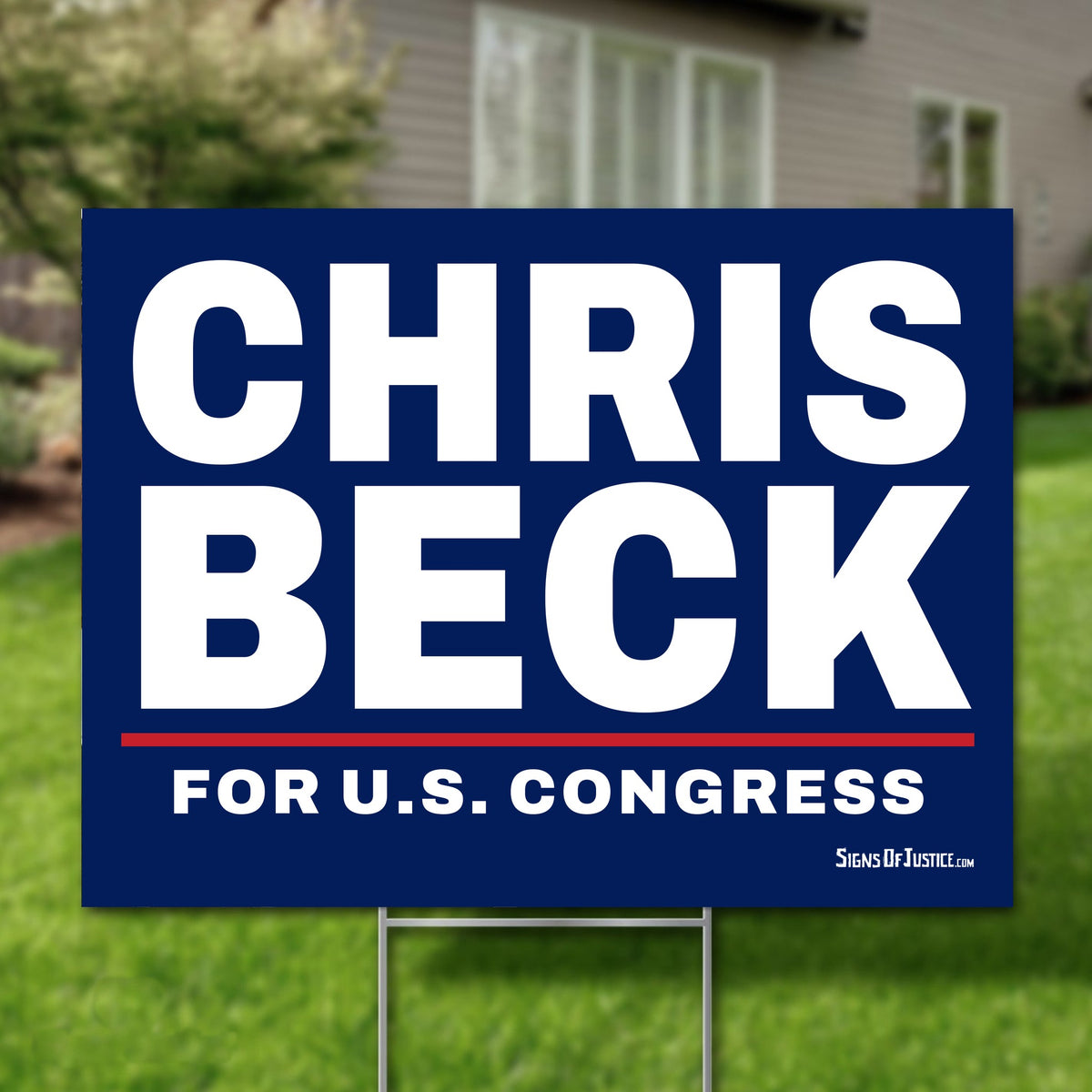 Chris Beck 24"x18" yard sign