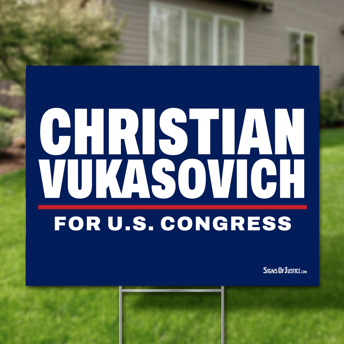 Christian Vukasovich 24"x18" yard sign