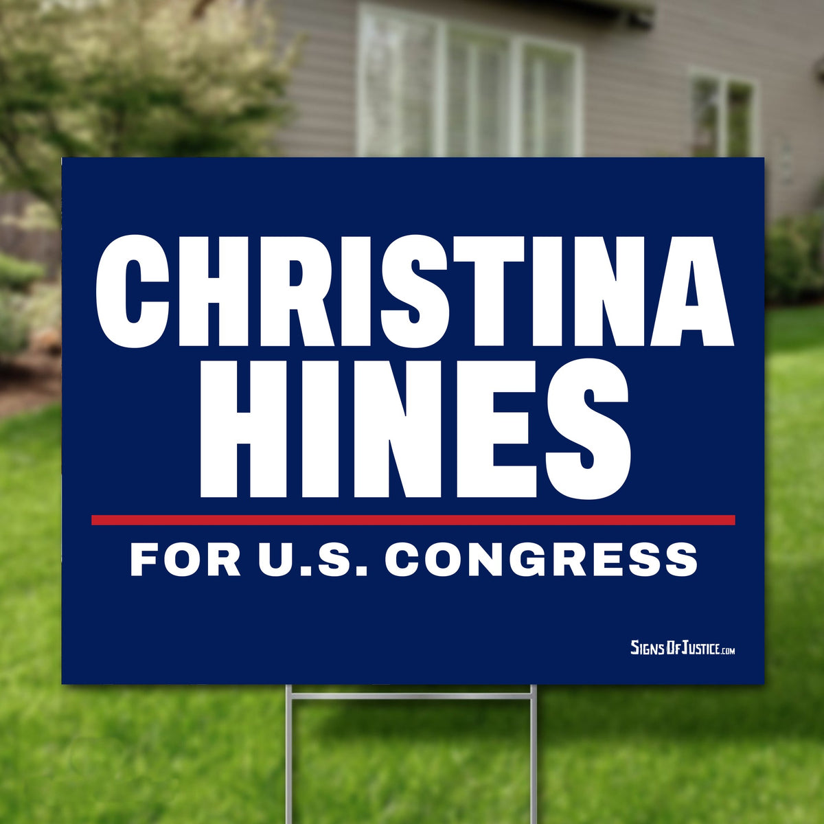 Christina Hines 24"x18" yard sign