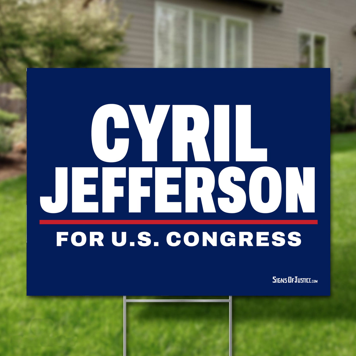 Cyril Jefferson 24"x18" yard sign