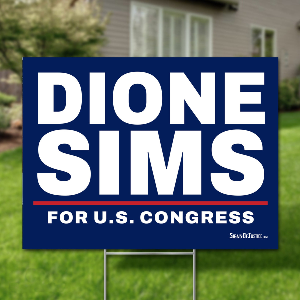 Dione Sims 24"x18" yard sign