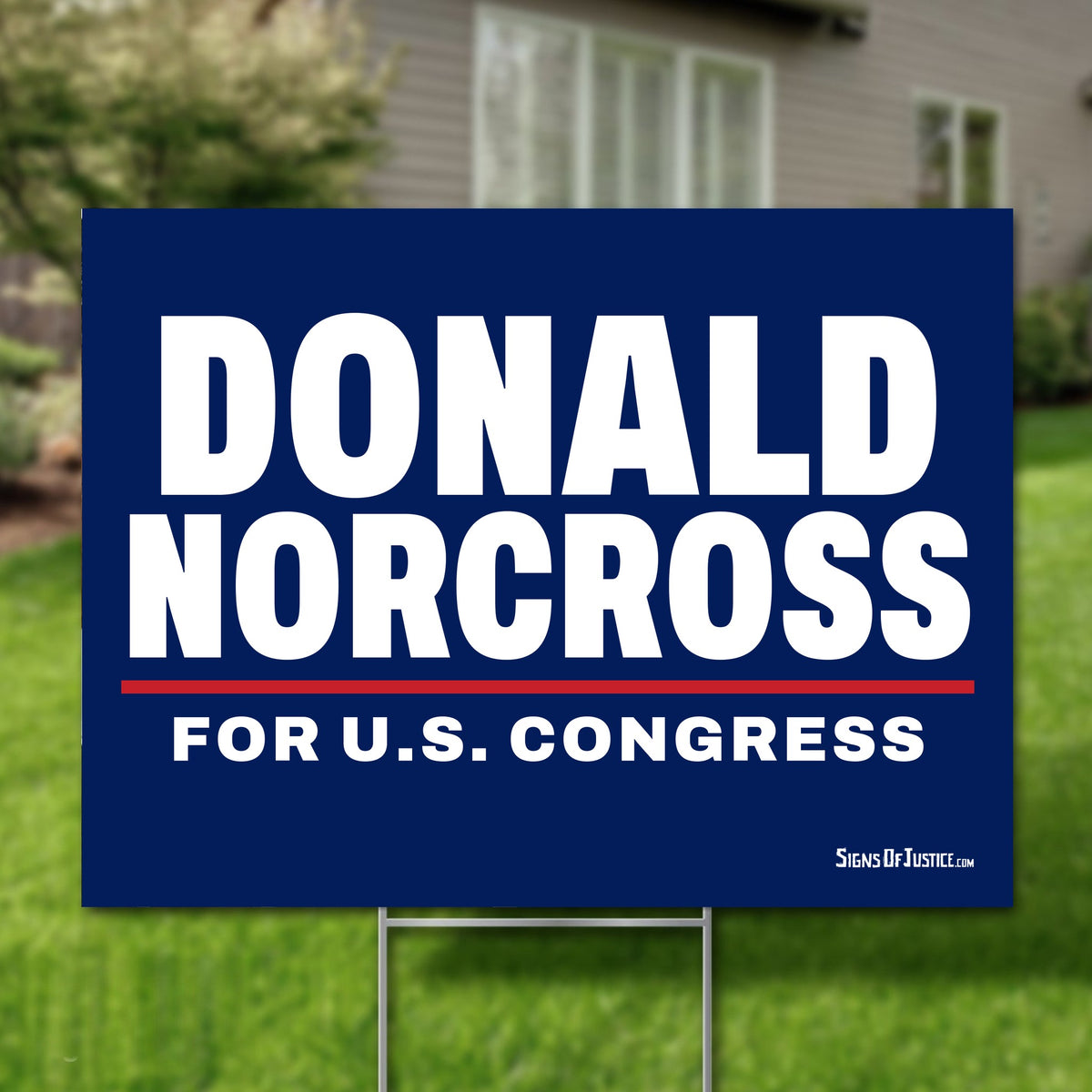Donald Norcross 24"x18" yard sign