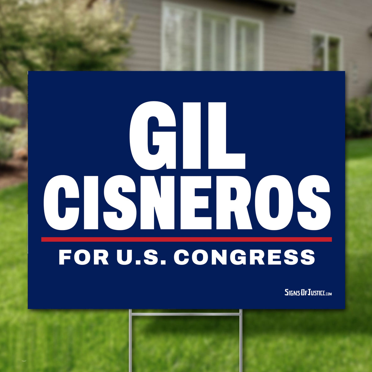Gil Cisneros 24"x18" yard sign