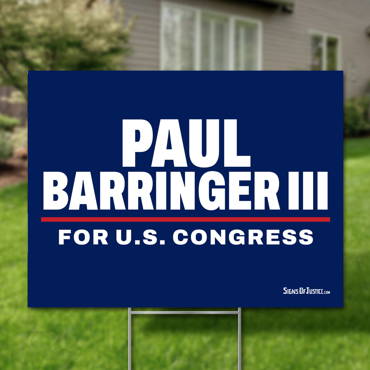 Paul Barringer III 24"x18" yard sign
