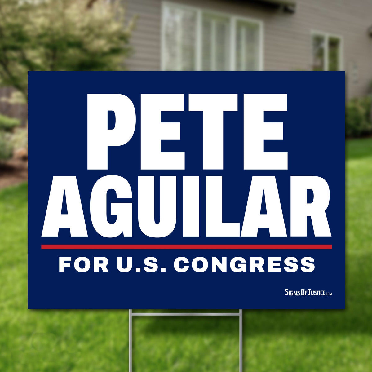 Pete Aguilar 24"x18" yard sign