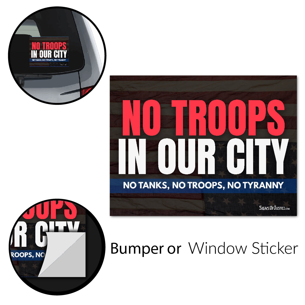 "No Troops" Bumper Stickers