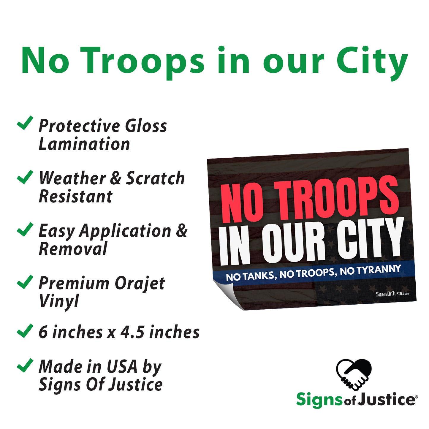 "No Troops" Bumper Stickers