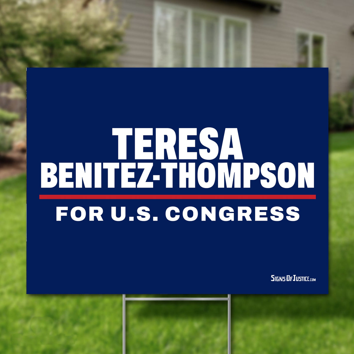 Teresa Benitez-Thompson 24"x18" yard sign