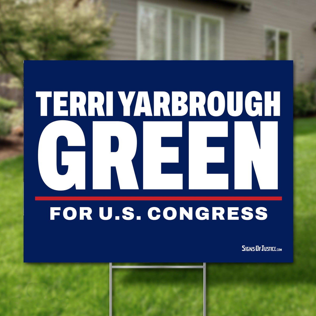 Terri Yarbrough Green 24"x18" yard sign