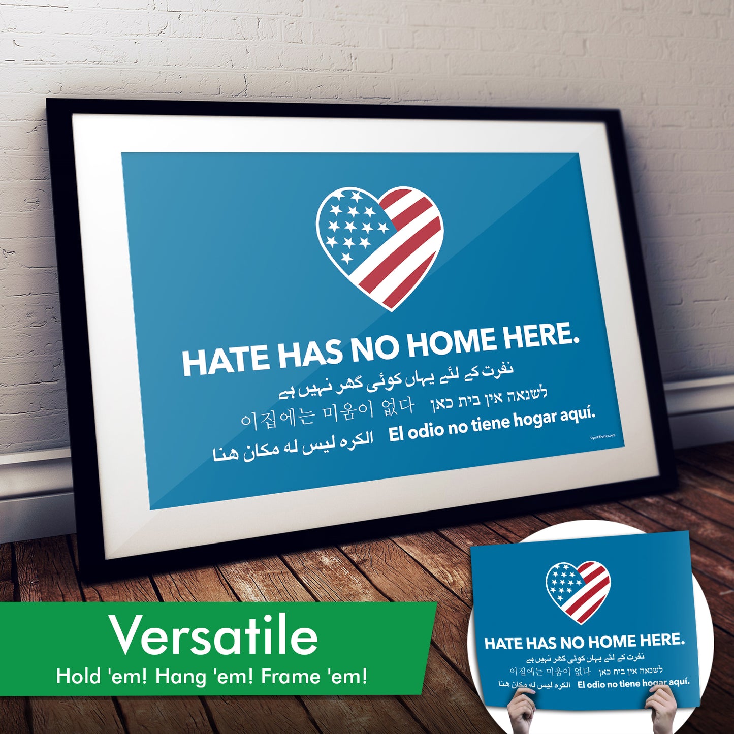 Hate Has No Home Here Cardstock Print