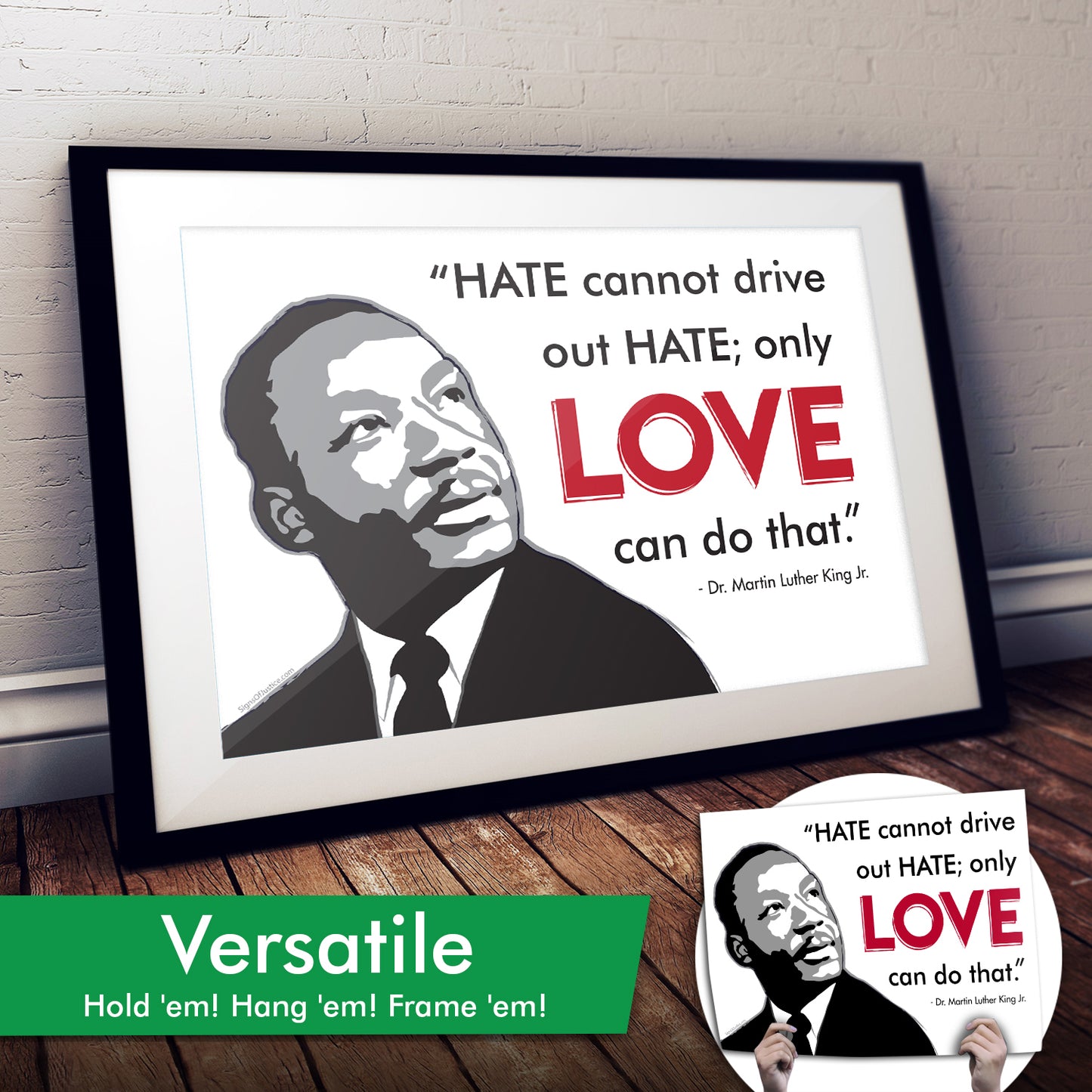 MLK Love Protest Cardstock Print