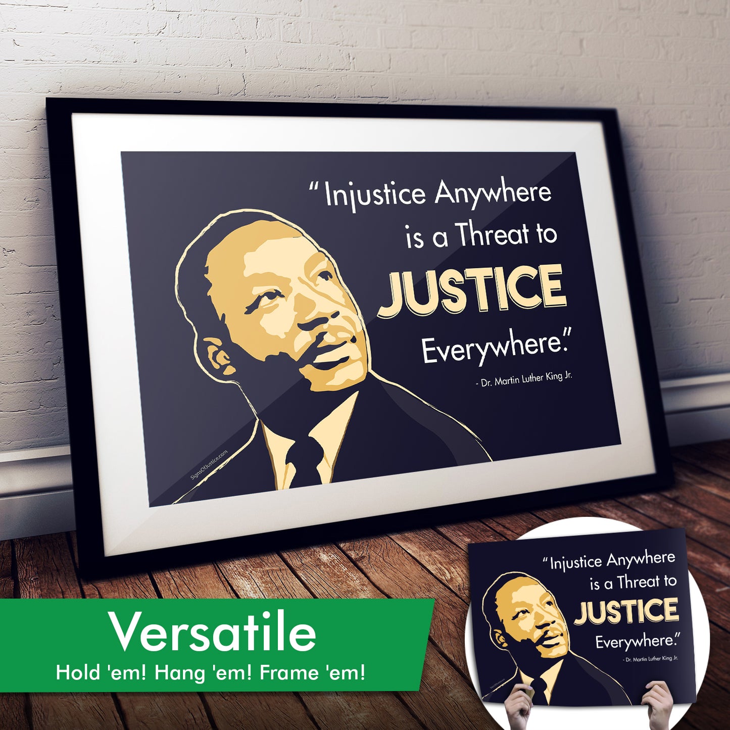 MLK Justice Protest Cardstock Print