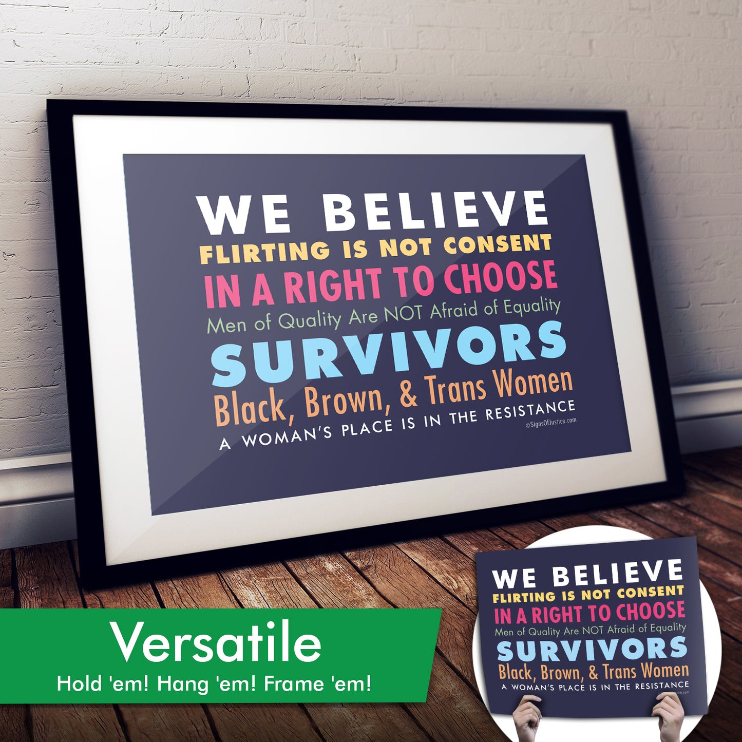 We Believe Women Cardstock Print