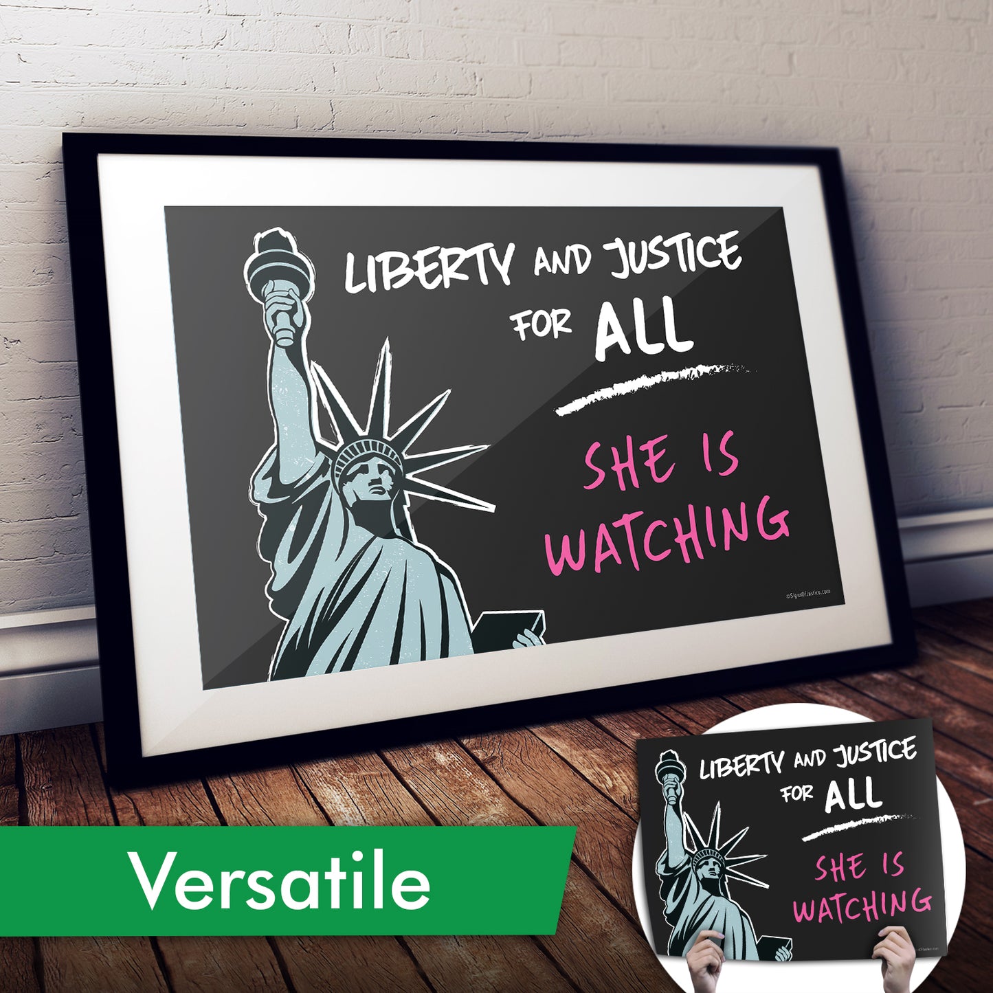 Lady Liberty Protest Cardstock Print