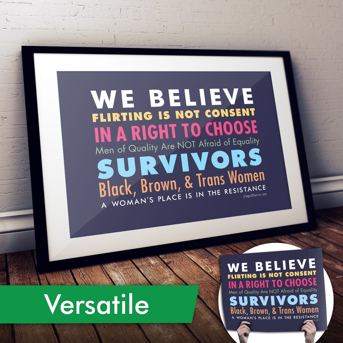 We Believe Women Cardstock Print