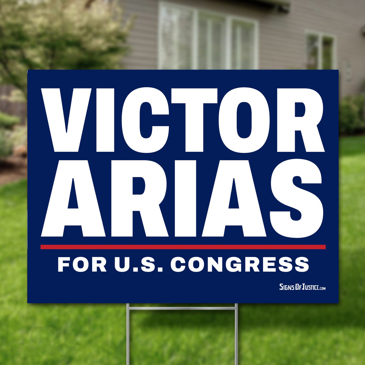Victor Arias 16"x12" yard sign