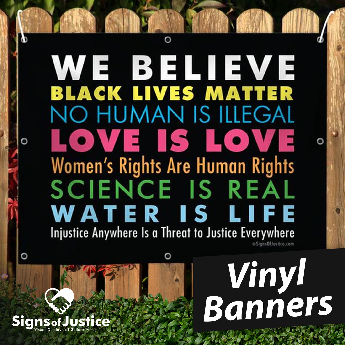 We Believe Vinyl Banner