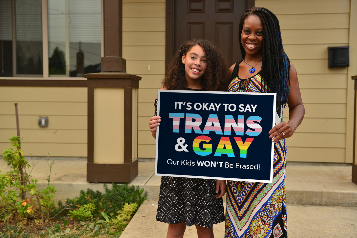 It's Okay to Say Trans & Gay Yard Sign