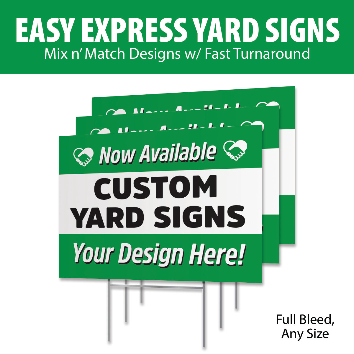 Custom 1-Sided Easy Express Yard Signs