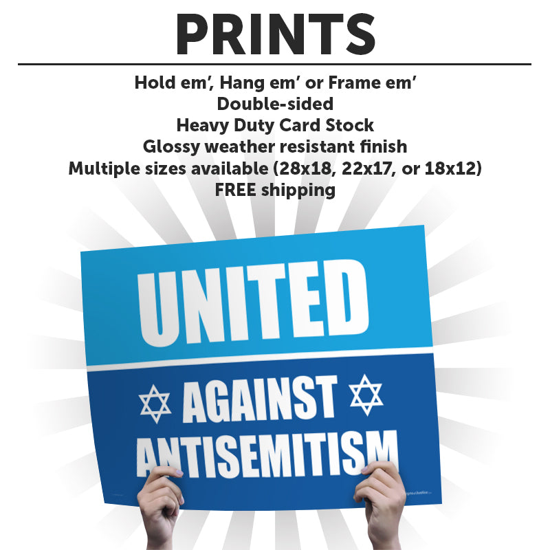 United Against Antisemitism Cardstock Print