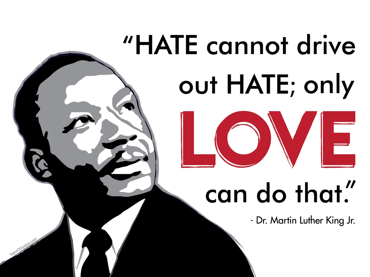 MLK Love Bumper Sticker - Free Shipping!