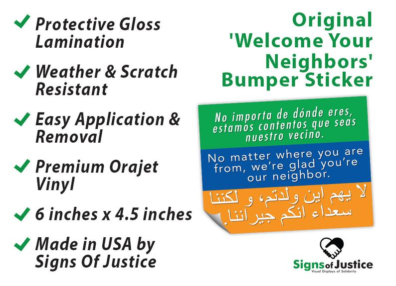 Welcome Your Neighbors Bumper Stickers