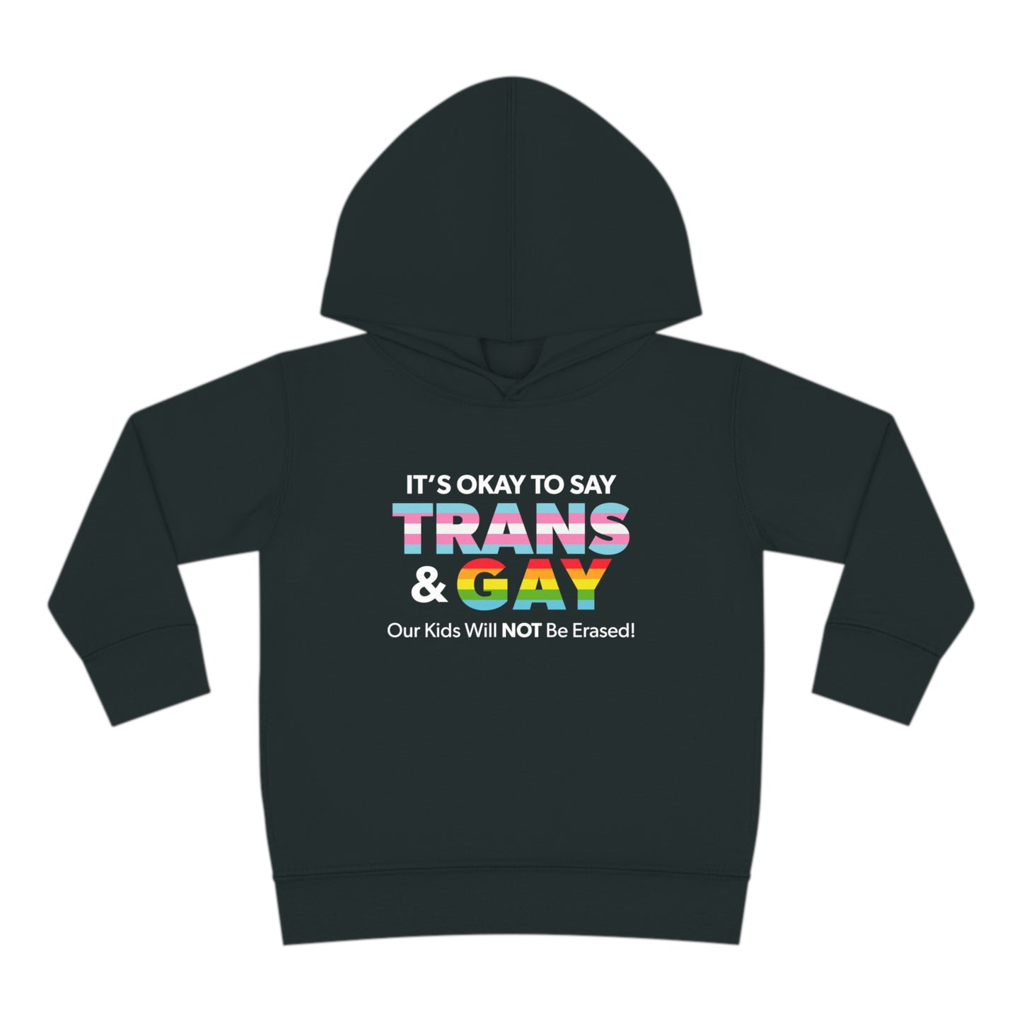 It’s Okay to Say Trans & Gay" Toddler Hoodie