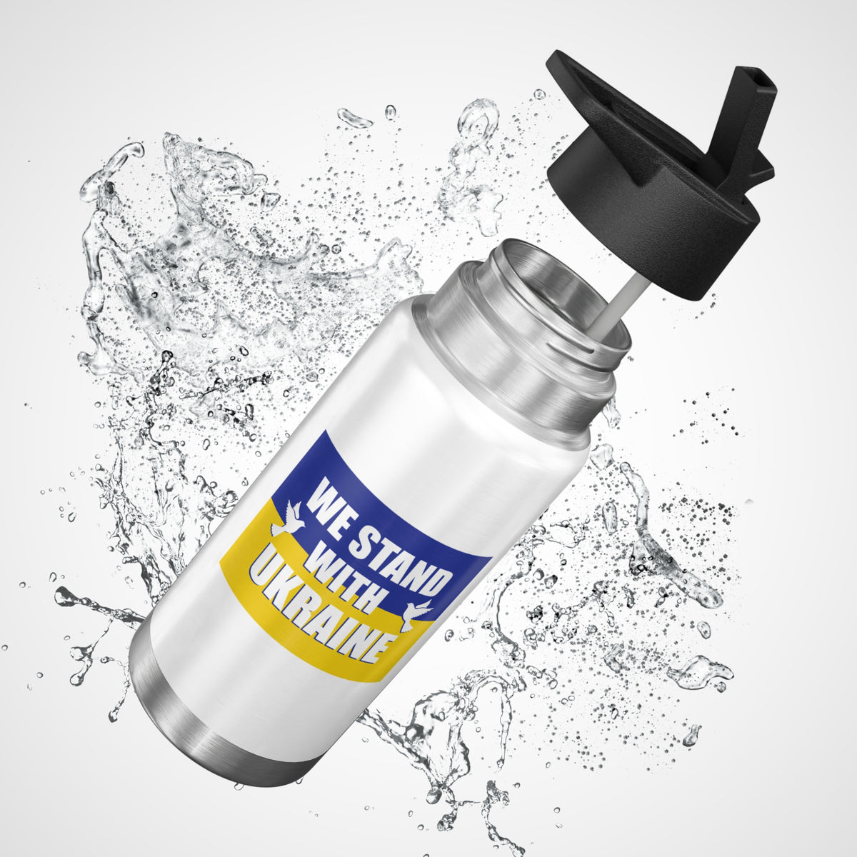 "We Stand With Ukraine" 32 oz. Tumbler/Water Bottle