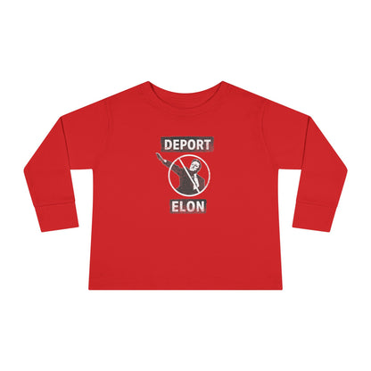 "Deport Elon Musk" Toddler Long Sleeve Tee