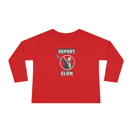 "Deport Elon Musk" Toddler Long Sleeve Tee