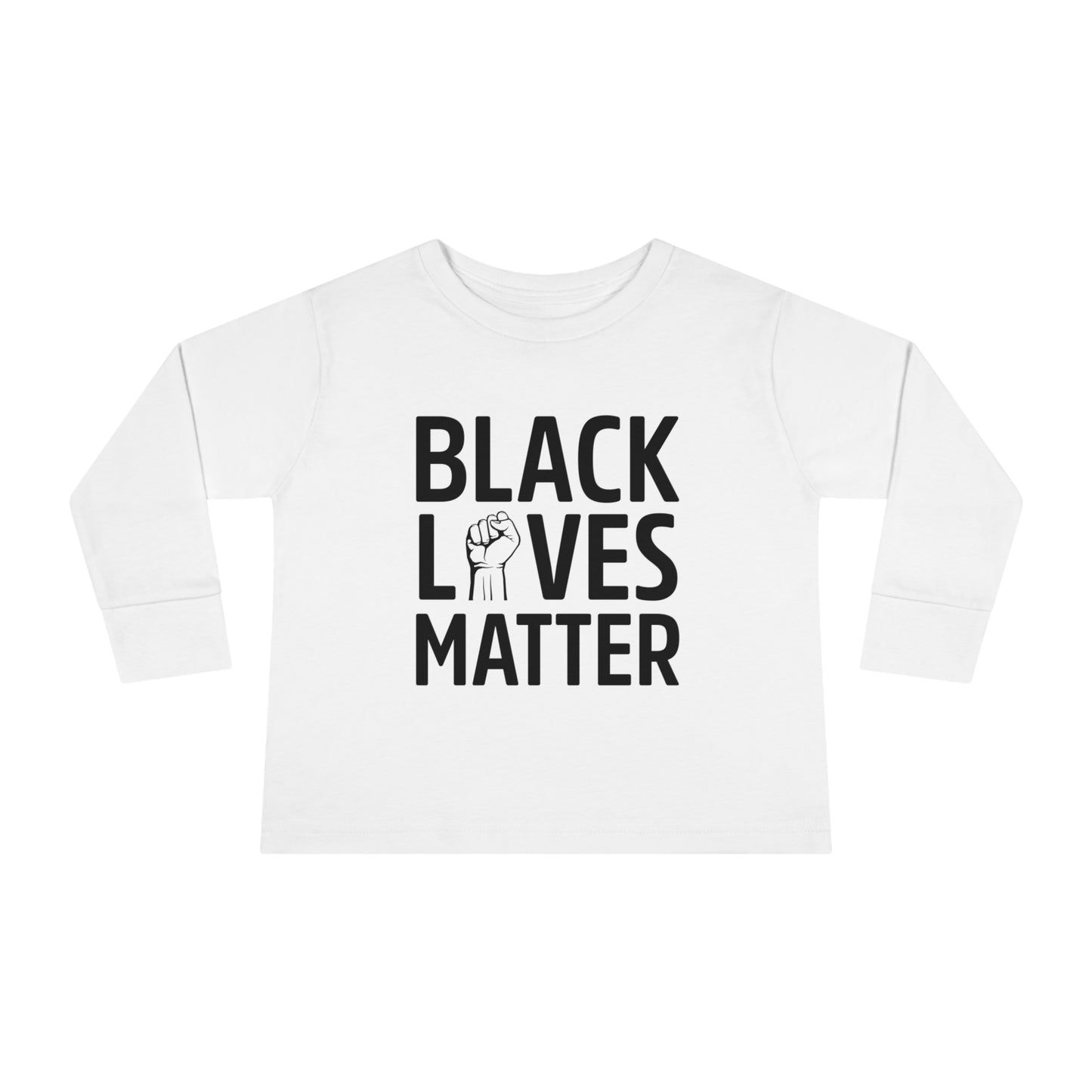 “Black Lives Matter – Unity Fist” Toddler Long Sleeve Tee