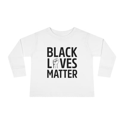 “Black Lives Matter – Unity Fist” Toddler Long Sleeve Tee