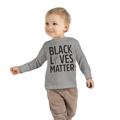 “Black Lives Matter – Unity Fist” Toddler Long Sleeve Tee
