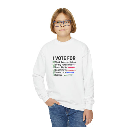 “I Vote For”  Youth Sweatshirt
