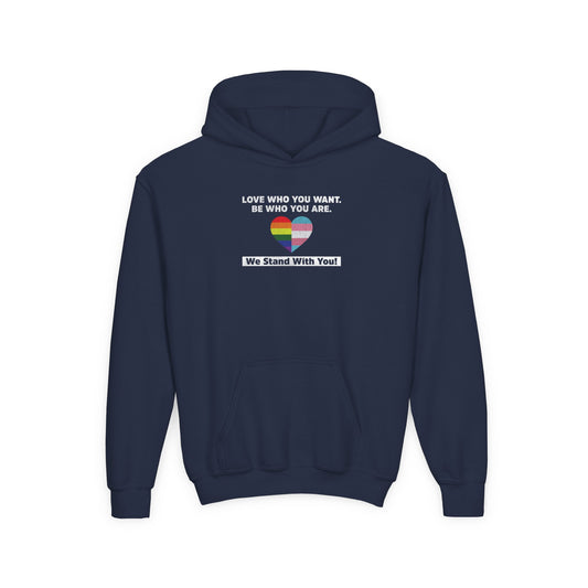 “Love Who You Want” Youth Hoodie