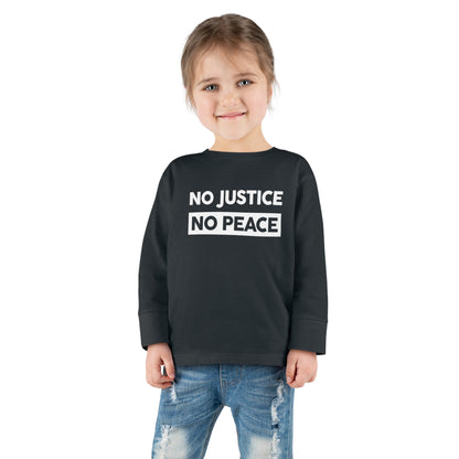 “No Justice, No Peace” Toddler Long Sleeve Tee