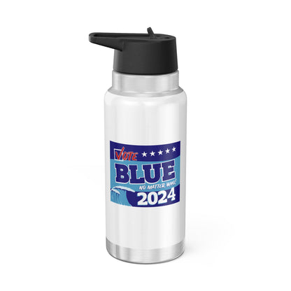 “Vote Blue No Matter Who, Blue Wave 2024” 32 oz. Tumbler/Water Bottle