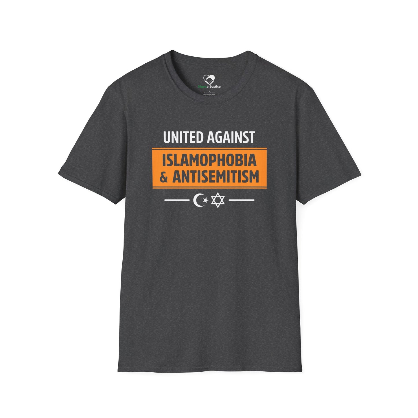 "United Against Islamophobia & Antisemitism" Unisex T-Shirt