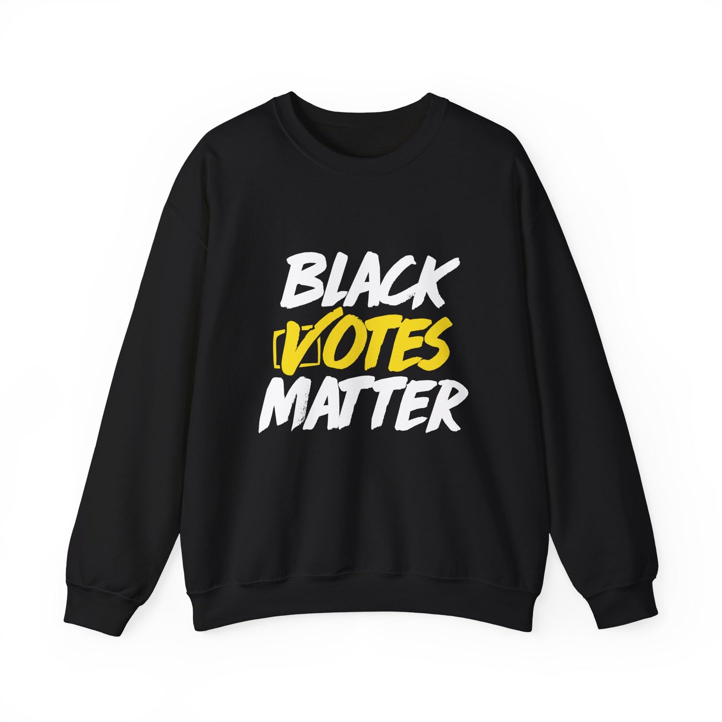 “Black Votes Matter (white text)” Unisex Sweatshirt