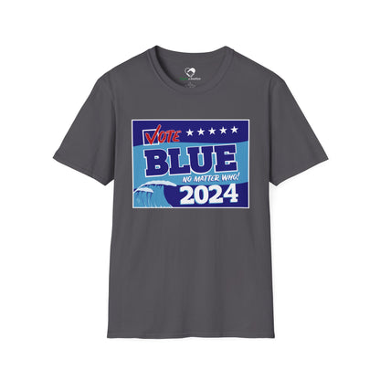 “Vote Blue No Matter Who, Blue Wave 2024” Unisex T-Shirt