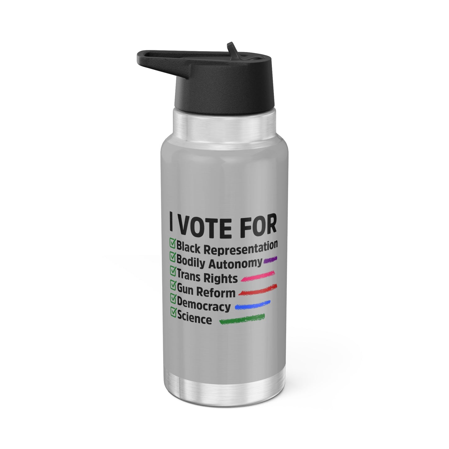 “I Vote For” 32 oz. Tumbler/Water Bottle