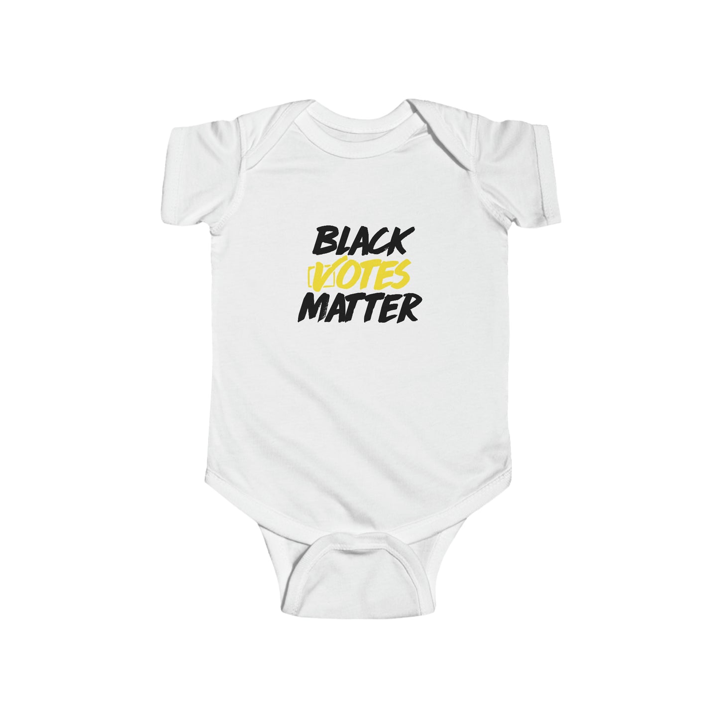 “Black Votes Matter (white text)” Infant Onesie