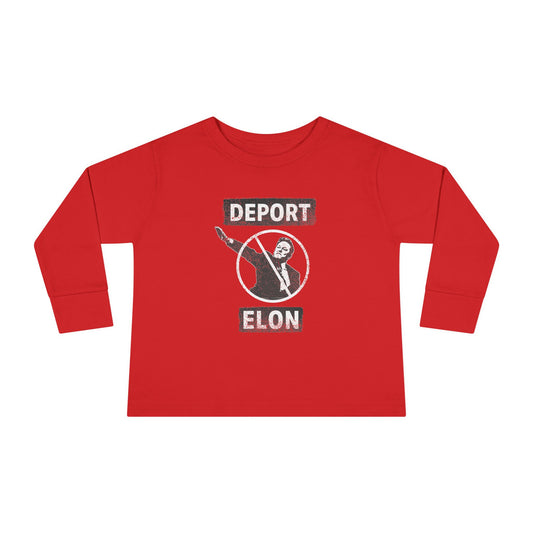 "Deport Elon Musk" Toddler Long Sleeve Tee