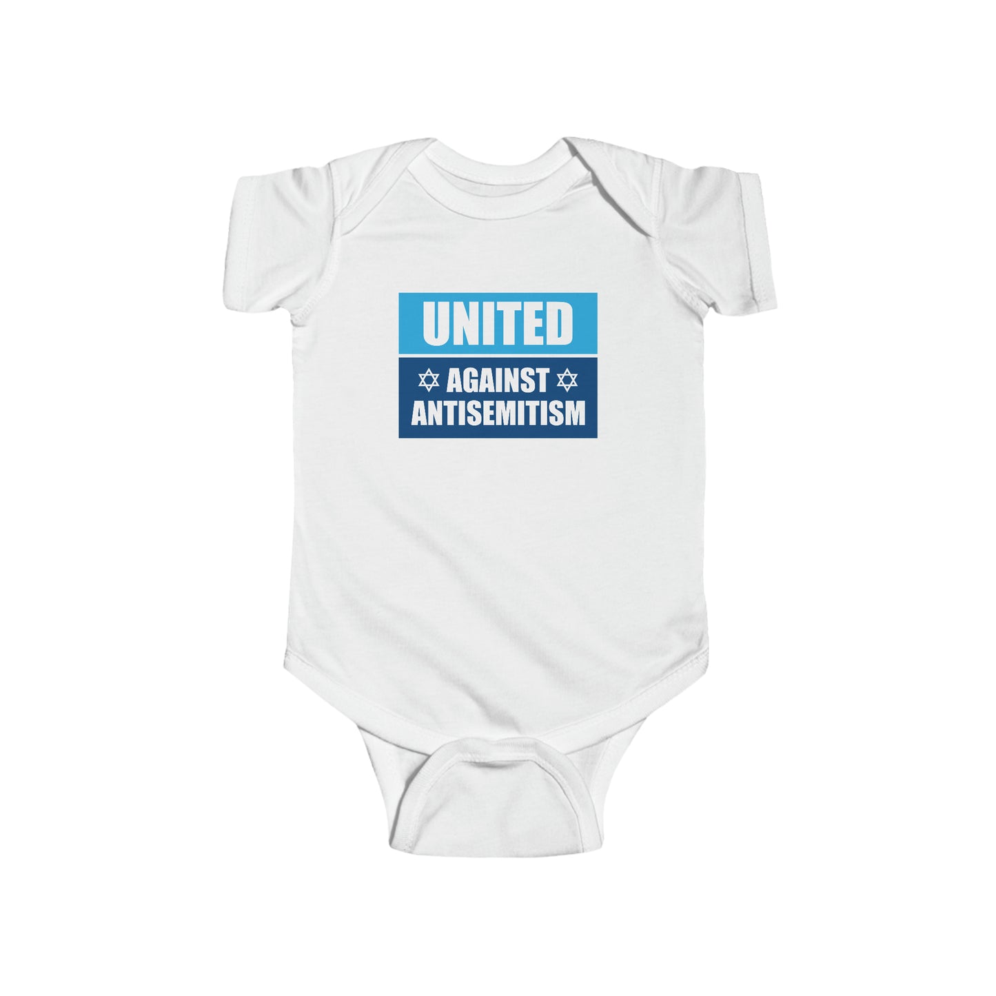 “United Against Antisemitism” Infant Onesie