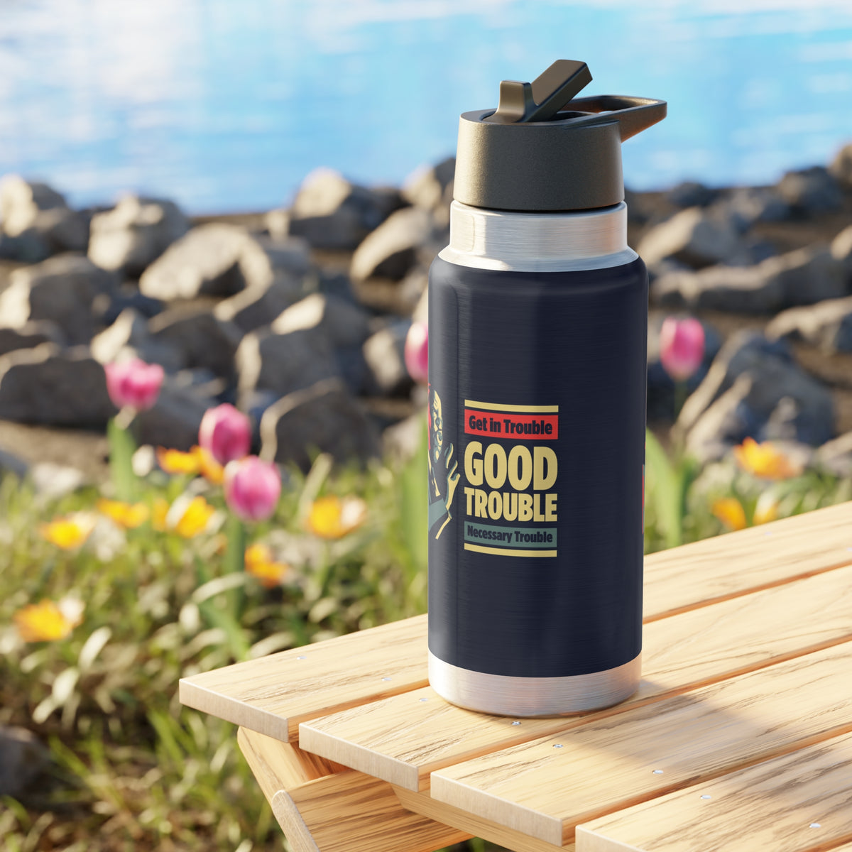 "John Lewis: Good Trouble" 32 oz. Tumbler/Water Bottle