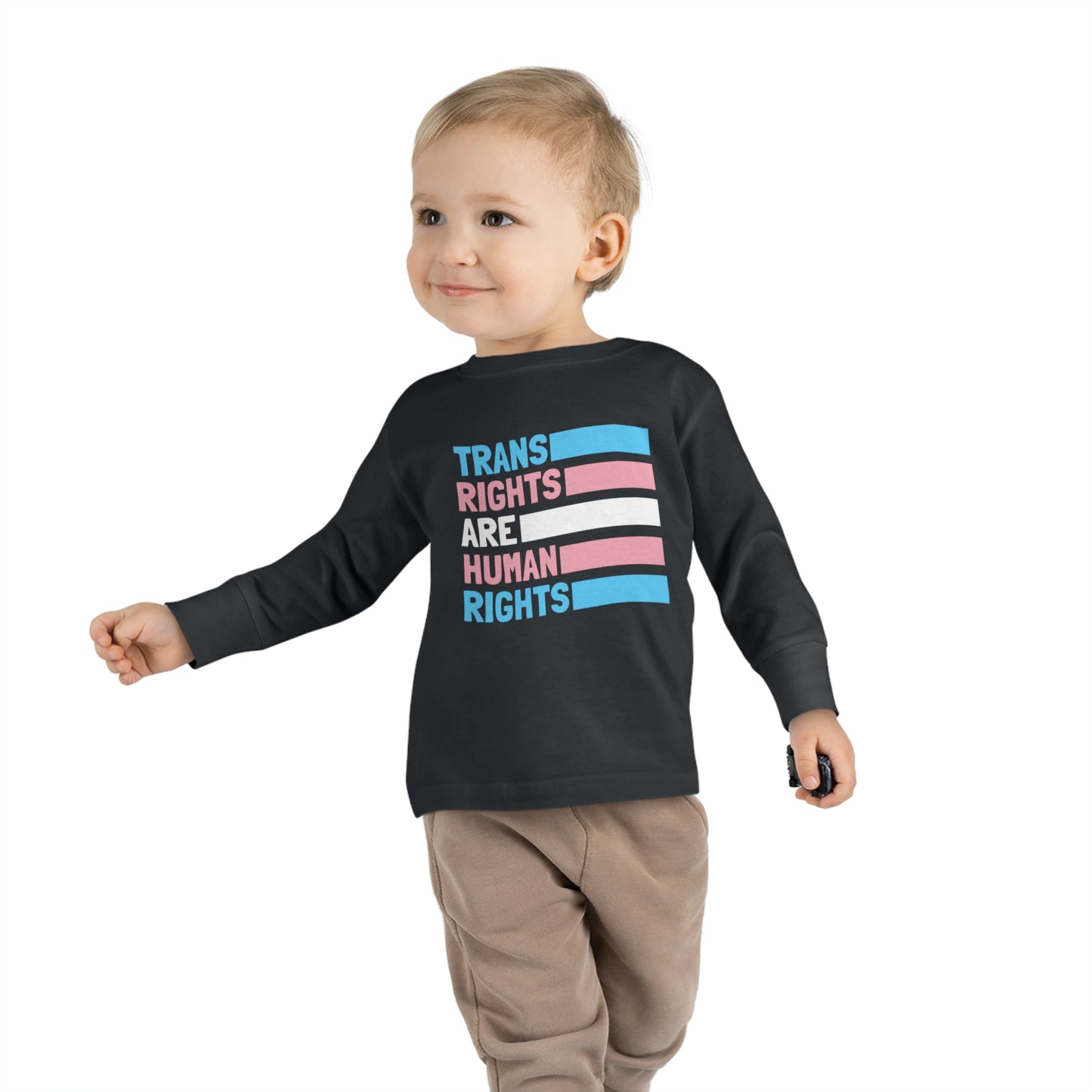 “Trans Rights Are Human Rights” Toddler Long Sleeve Tee