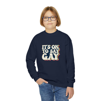 “It’s OK to Say Gay” Youth Sweatshirt