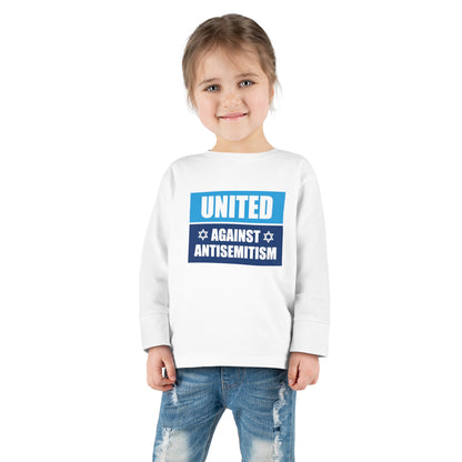 “United Against Antisemitism” Toddler Long Sleeve Tee