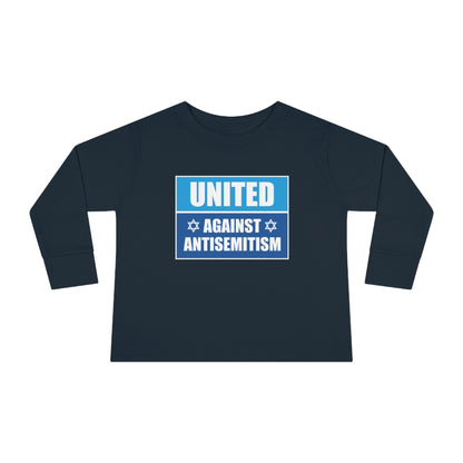 “United Against Antisemitism” Toddler Long Sleeve Tee