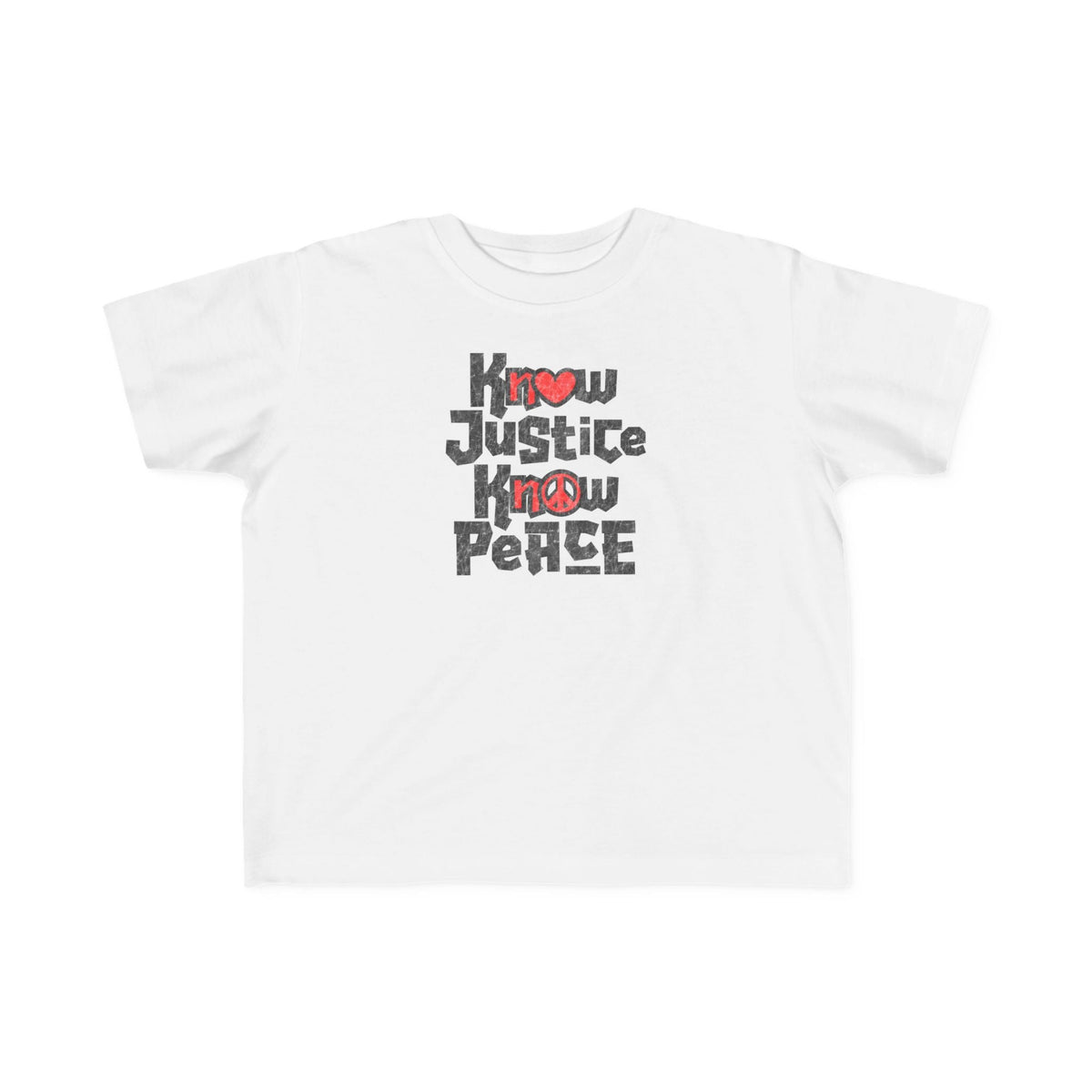 "Know Justice, Know Peace (Heart of Awareness)" Kids T-Shirt